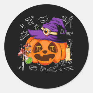 Halloween Math Teacher Pumpkin Pie Pi Mathematics Classic Round Sticker