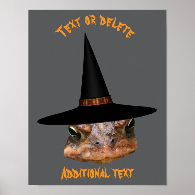 Halloween Mean Toad Face Personalized Poster (Front)