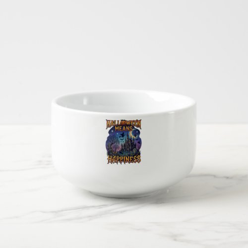 Halloween Means Happiness Haunted Castle Witch Moo Soup Mug