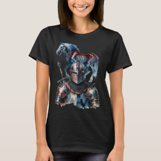 Halloween Medieval Knight Horses Knight Armor Hors T-Shirt