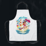 Halloween Mermaid Witch on Broom Apron<br><div class="desc">Halloween Mermaid Witch on Broom</div>
