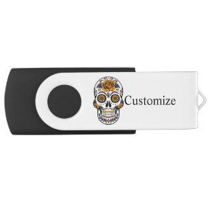 Halloween Mexican Skull Thunder_Cove Flash Drive