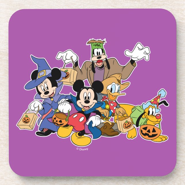 Halloween Mickey & Friends Beverage Coaster (Front)