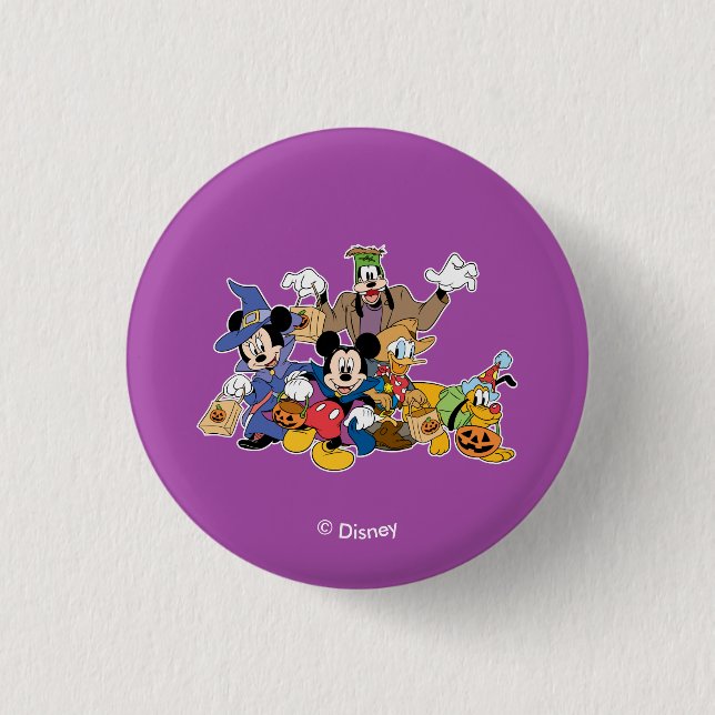 Halloween Mickey & Friends Button (Front)