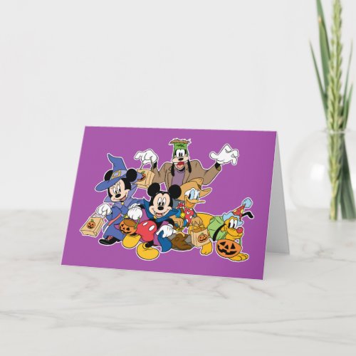 Halloween Mickey  Friends Card