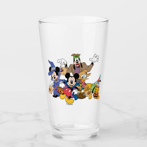 Halloween Mickey  Friends Glass