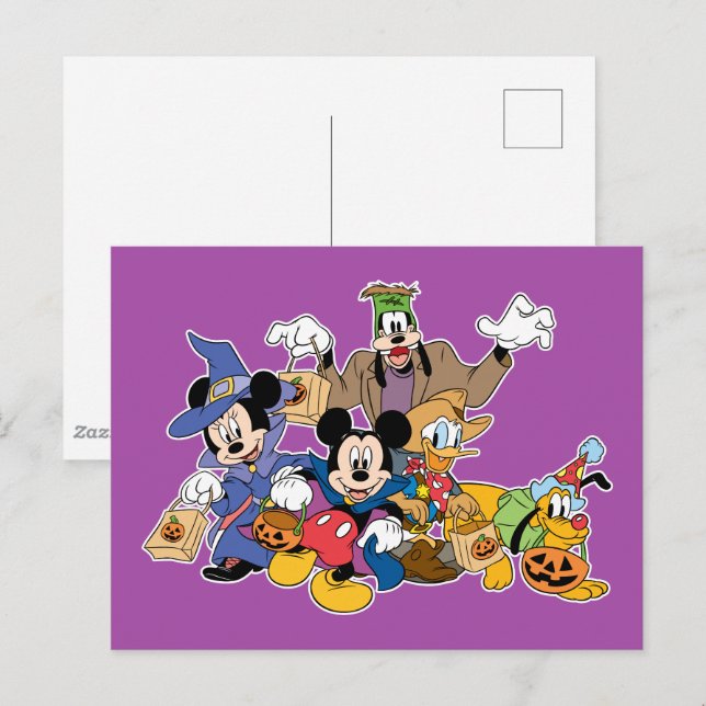 Halloween Mickey & Friends Postcard (Front/Back)