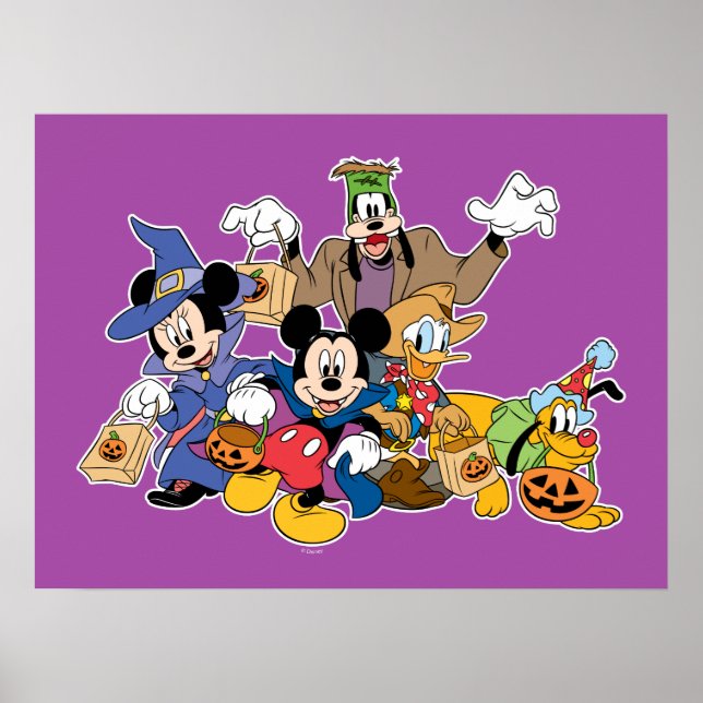 Halloween Mickey & Friends Poster (Front)