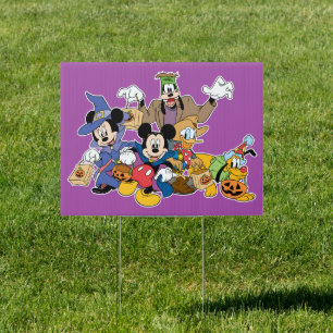 Halloween Mickey & Friends Sign