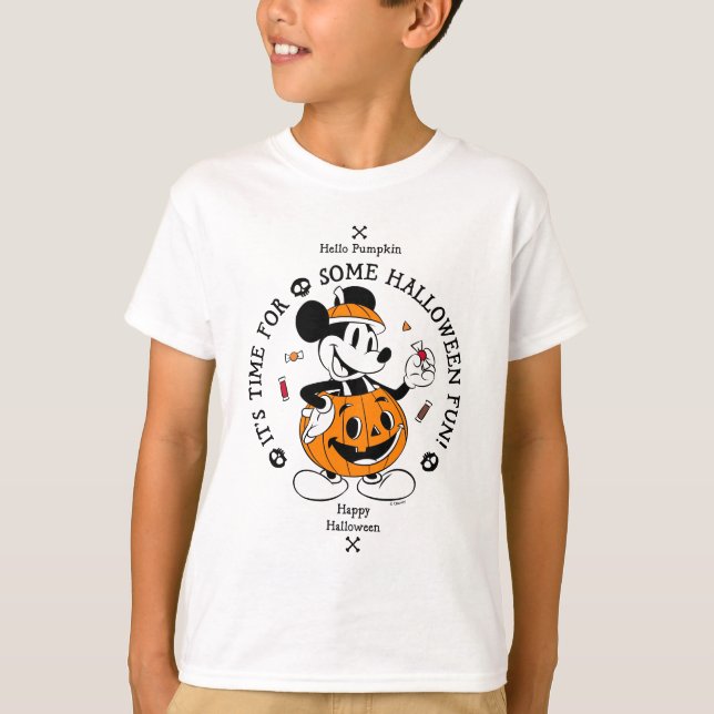 Halloween Mickey Hello Pumpkin T-Shirt (Front)