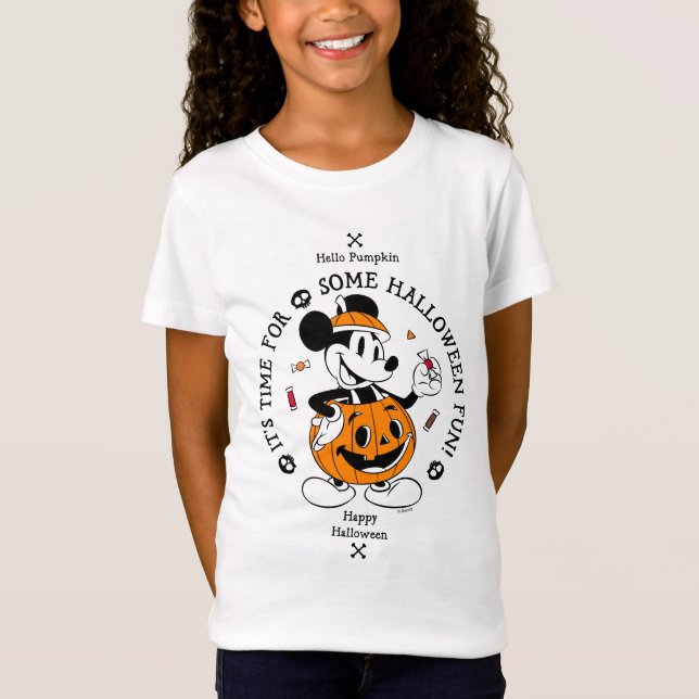 Halloween Mickey Hello Pumpkin T-Shirt (Front)