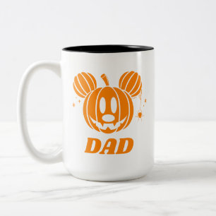 Halloween Mickey Jack-o'-lantern Dad Two-Tone Coffee Mug