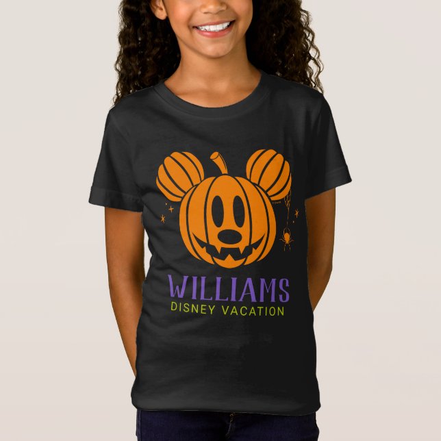 Halloween Mickey Jack-o'-lantern | Family Vacation T-Shirt (Front)