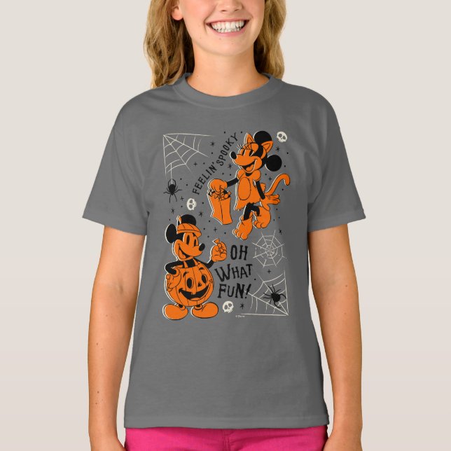 Halloween Mickey & Minnie | Feelin Spooky T-Shirt (Front)
