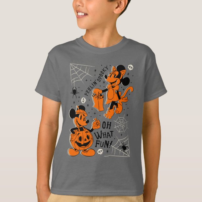 Halloween Mickey & Minnie | Feelin Spooky T-Shirt (Front)