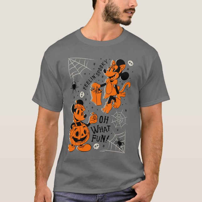 Halloween Mickey & Minnie | Feelin Spooky T-Shirt (Front)