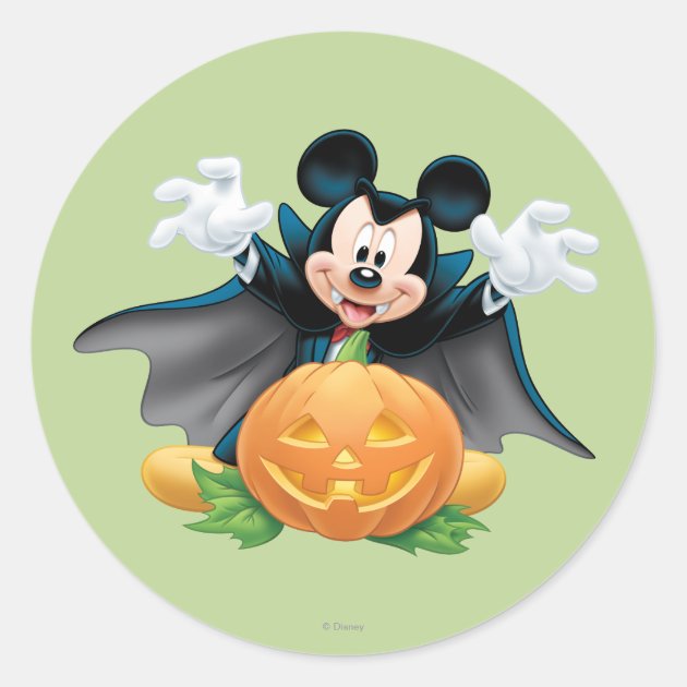 Halloween Mickey Mouse 1 Classic Round Sticker