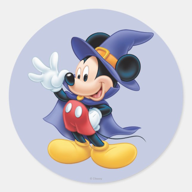 Halloween Mickey Mouse 2 Classic Round Sticker (Front)