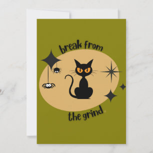 Halloween Mid-Century Invitation