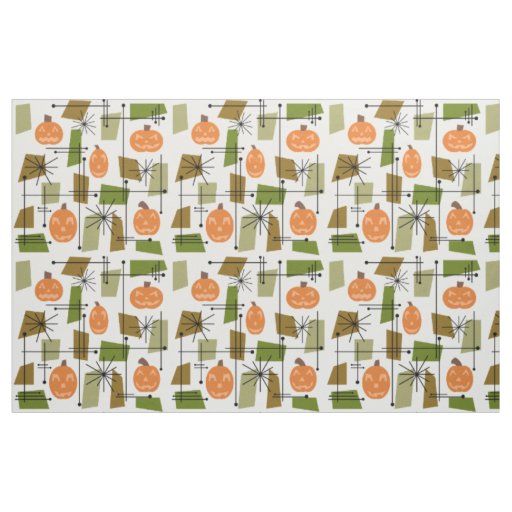 Halloween Mid Century Modern Fabric