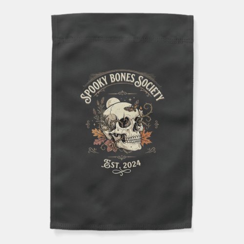 Halloween Midnight Bone Garden Flag
