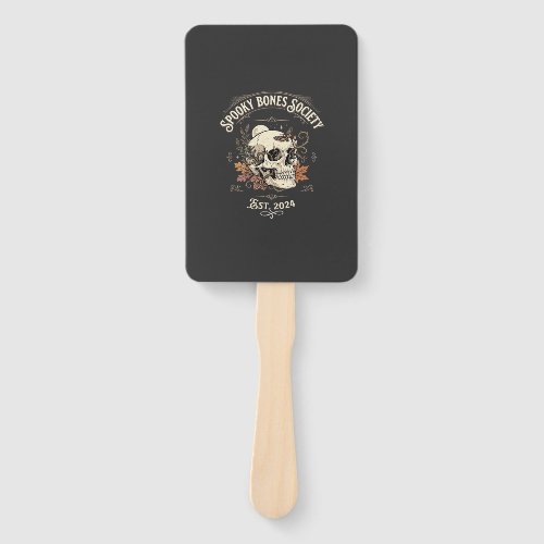 Halloween Midnight Bone Garden Hand Fan