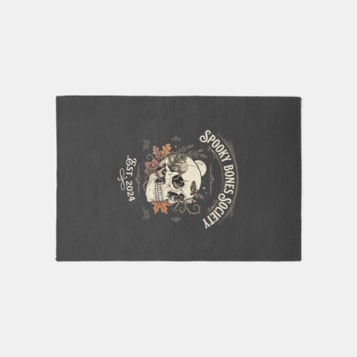 Halloween Midnight Bone Garden Rug