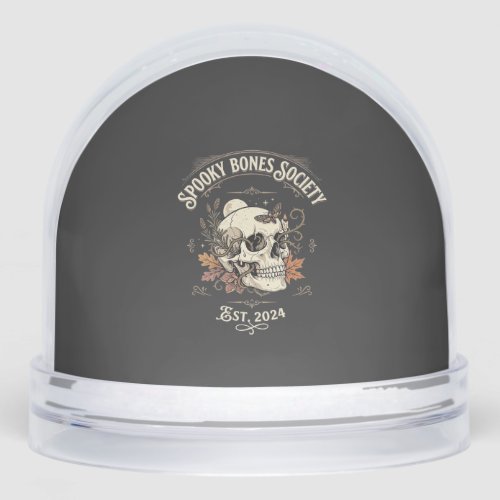 Halloween Midnight Bone Garden Snow Globe