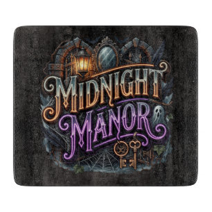 Halloween Midnight Manor Haunted House  Cutting Board
