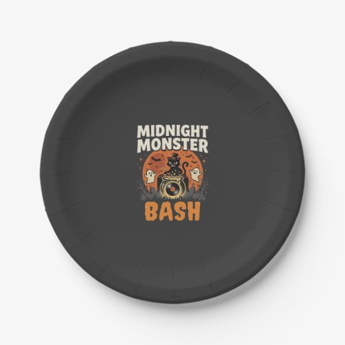 Halloween Midnight Monster Bash Paper Plates