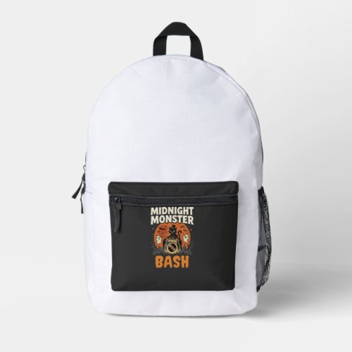 Halloween Midnight Monster Bash Printed Backpack