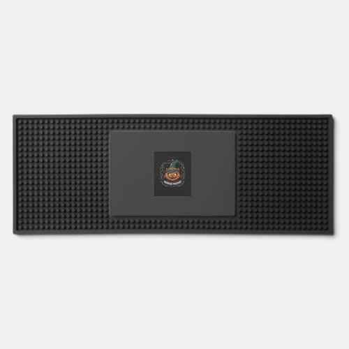 Halloween Midnight Pumpkin Mischief Bar Mat