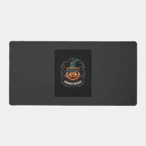 Halloween Midnight Pumpkin Mischief Desk Mat