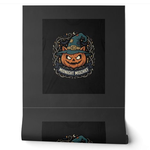 Halloween Midnight Pumpkin Mischief Wallpaper