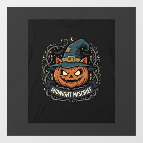 Halloween Midnight Pumpkin Mischief Window Cling