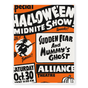 Halloween Midnite Show Temporary Tattoos