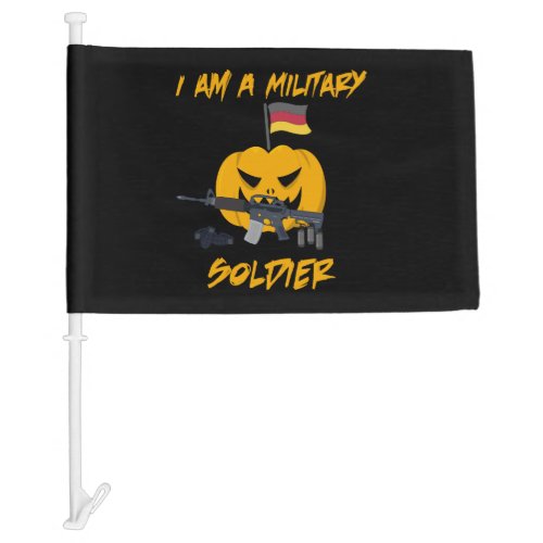 Halloween Military Soldier Veteran Gift Idea Car Flag