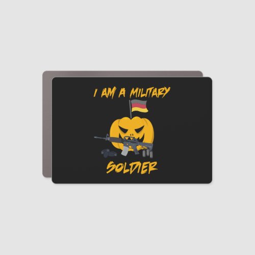 Halloween Military Soldier Veteran Gift Idea Car Magnet