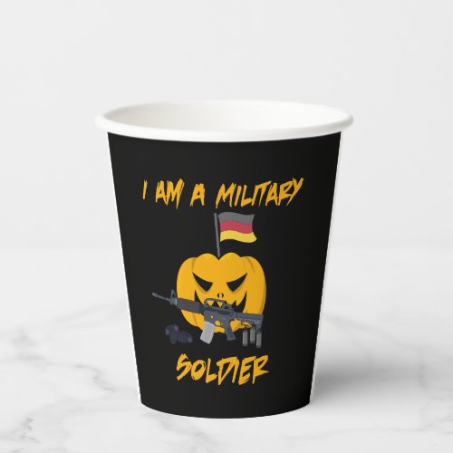 Halloween Military Soldier Veteran Gift Idea Paper Cups