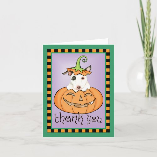 Halloween Mini Bull Terrier Thank You