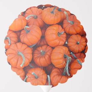 Halloween Mini Pumpkin Fall Autumn Pattern Photo Balloon