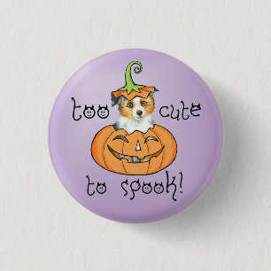 Halloween Miniature American Shepherd Button