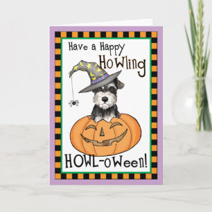 Halloween Miniature Schnauzer Invitation