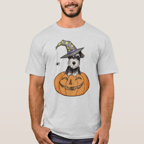 Halloween Miniature Schnauzer T_Shirt