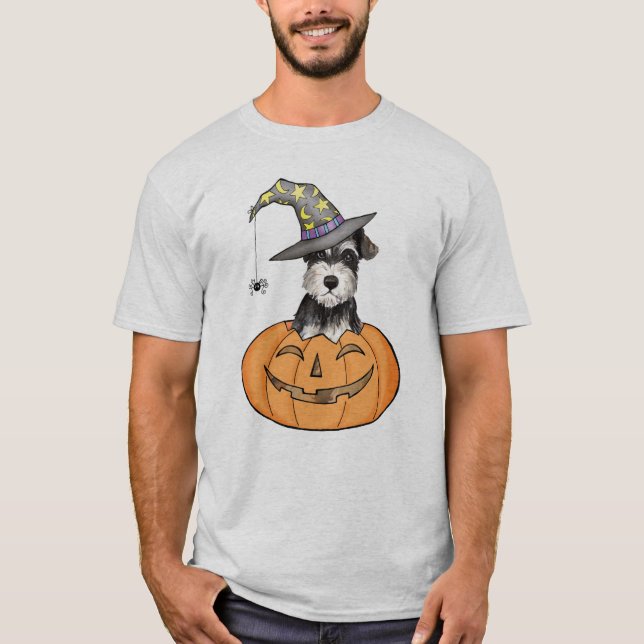 Halloween Miniature Schnauzer T-Shirt (Front)