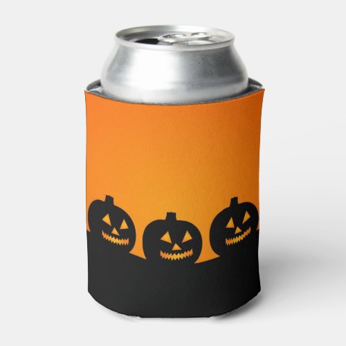 Halloween  Minimalist pumpkin silhouette Can Cooler