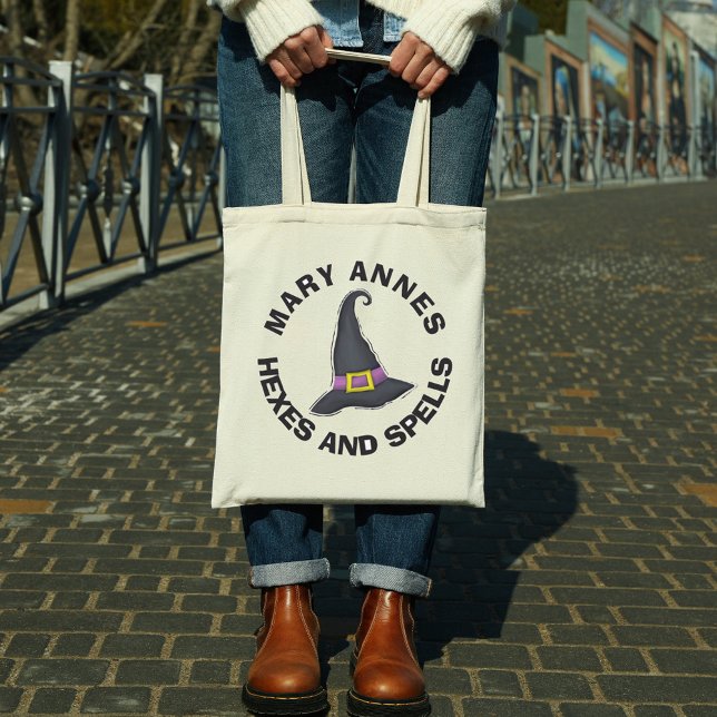 Halloween Minimalist Witches Hat Whimsical  Tote Bag (Creator Uploaded)