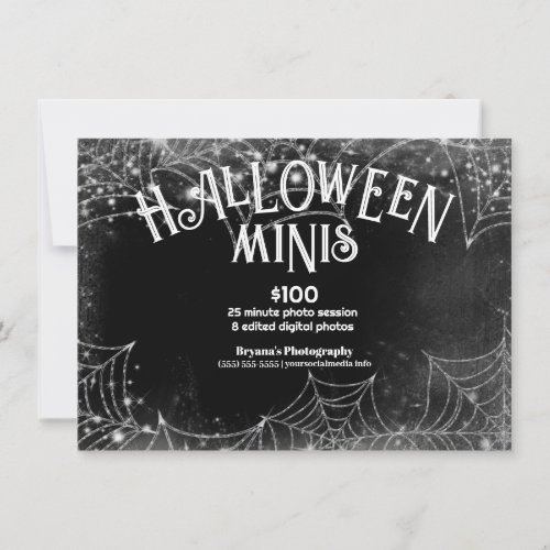 Halloween Minis Spiderwebs Photography Pictures Invitation