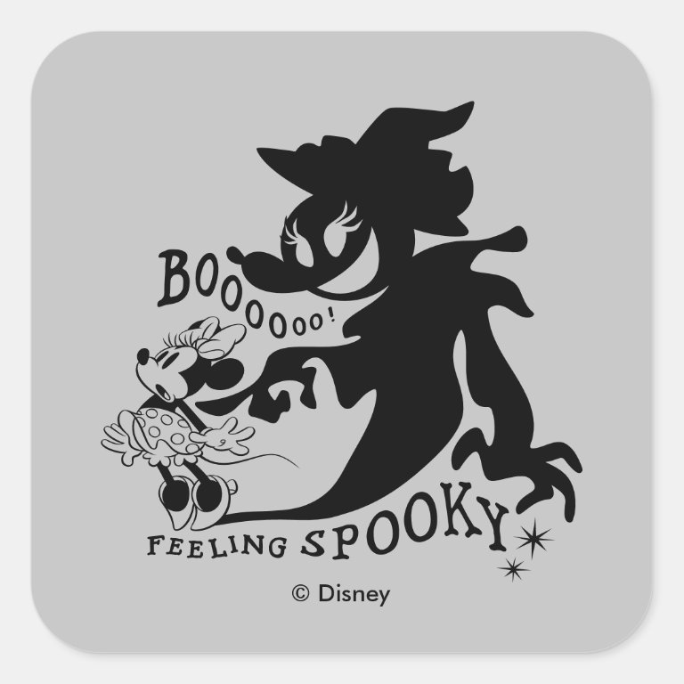 Halloween Minnie - Boo! Feeling Spooky Square Sticker