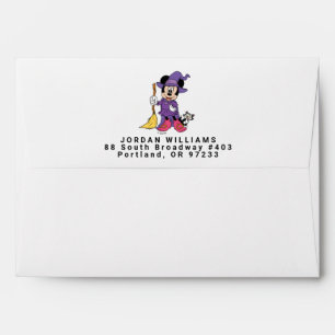 Halloween Minnie Dressed as Cute Witch Envelope